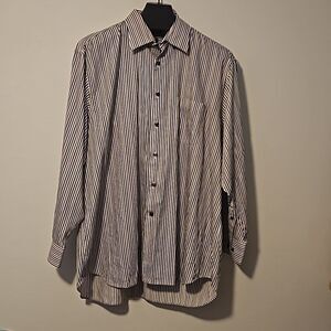 Robert Talboot men stripe shirt XXL